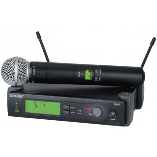 Профессиональная двухантенная вокальная радиосистема с ручным передатчиком Shure SLX24E/58 L4E 638 - 662 MHz