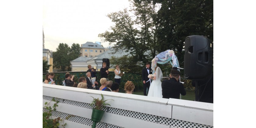 Свадебная регистрация на крыше ресторана Светлый 22.07.2017.